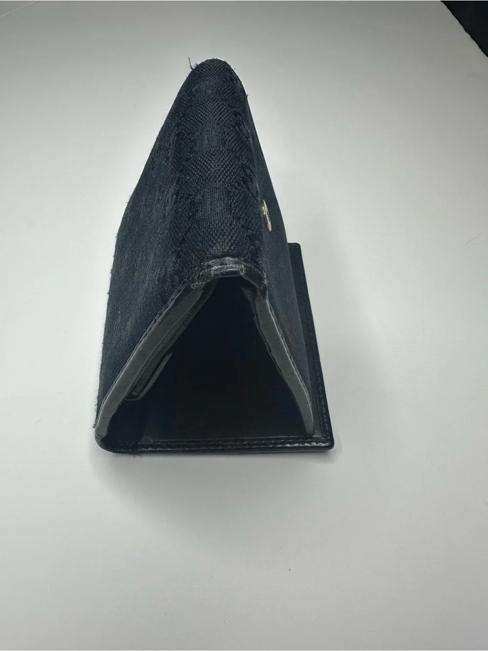 Authentic Gucci Black Men's Wallet with Gold GG Emblem